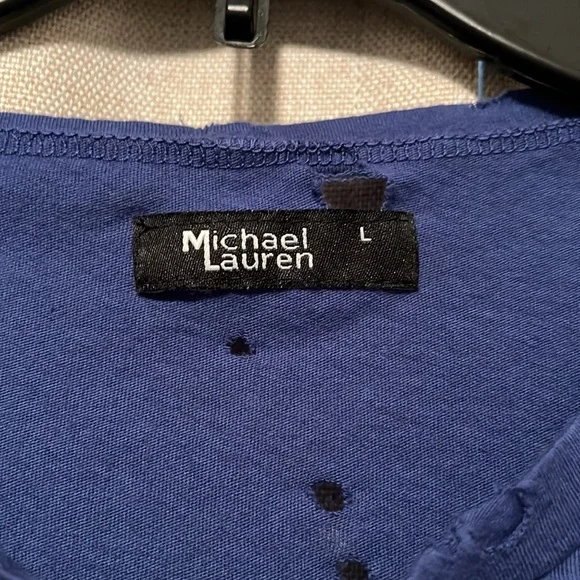 Michael Lauren Distressed Tee Size Large - Picture 2 of 5